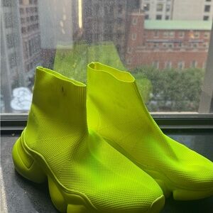 Cape Robbin neon green unisex Sock Sneakers